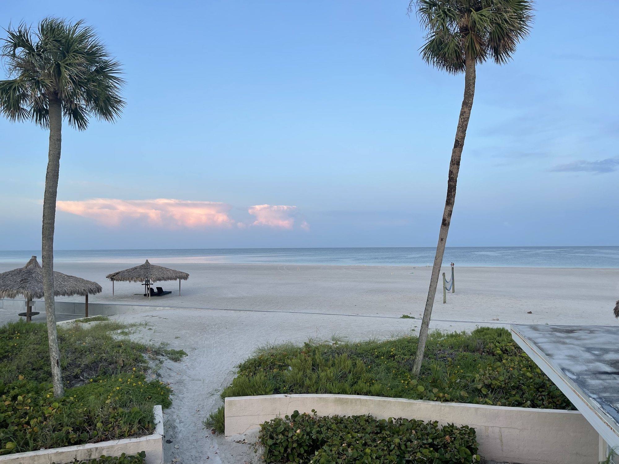 Siesta Beach in morning light, white quartz sand and Gulf water